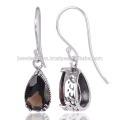 Lovely Smoky Quartz Gemstone 925 Sterling Silver Earring